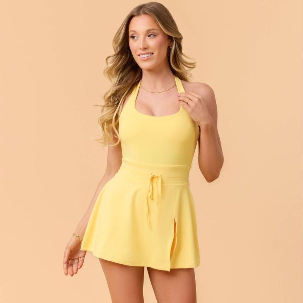 Blogilates -  Women's Mommy & Me Game Set Match Dress Yellow